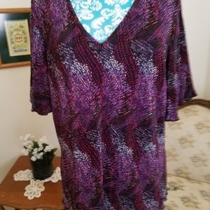 Sz 2x top ribbed blouse